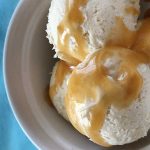 low carb caramel cheesecake mousse with sauce