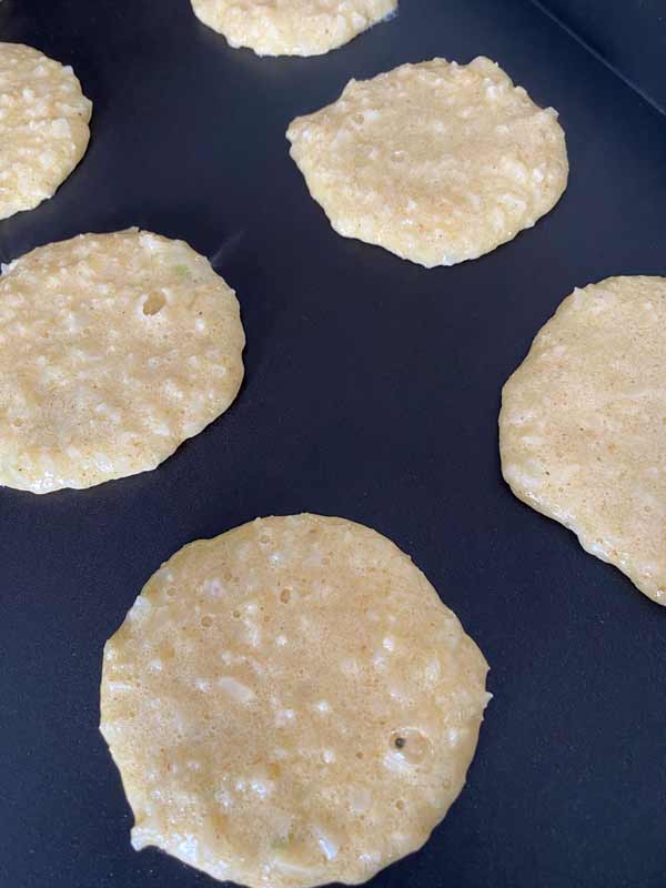 cauliflower pancakes cooking