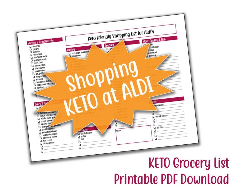 Aldi Keto Shopping List - Little Daily Choices