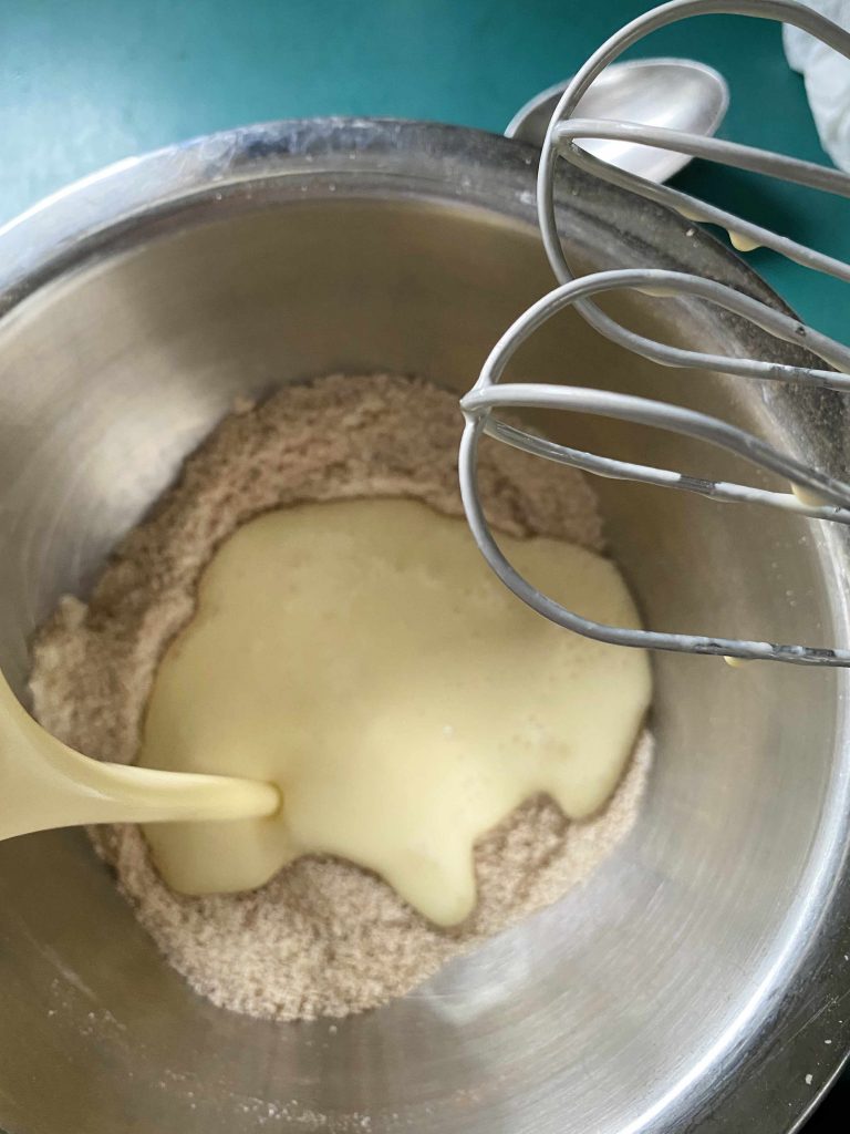 mixing wet and dry ingredients