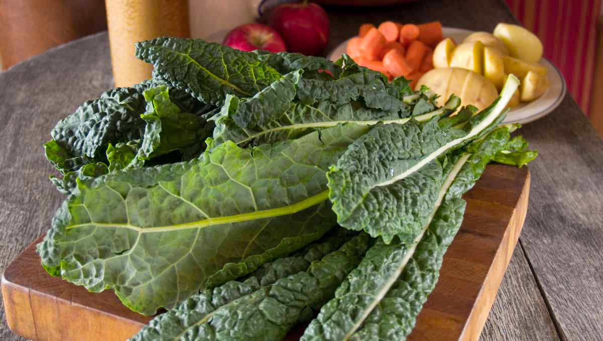 still life photo of kale and other vegetables